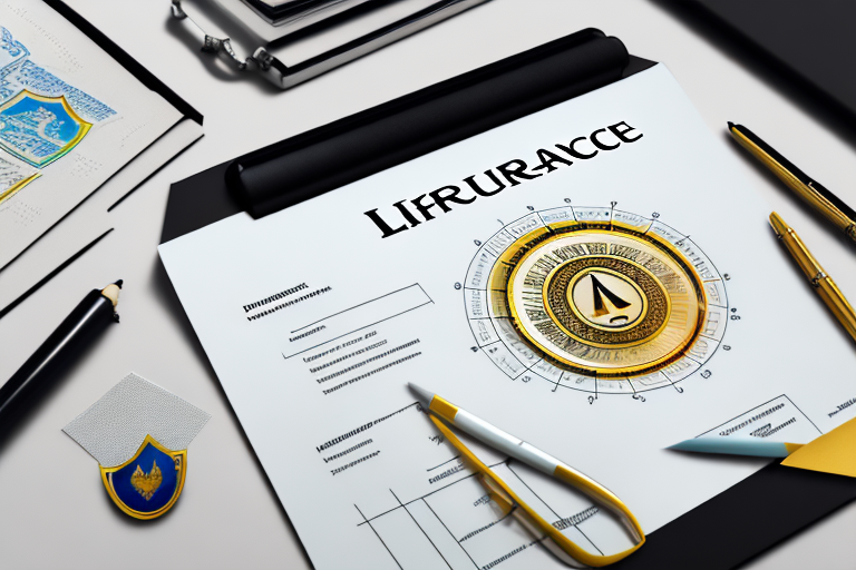 A life insurance policy document on a table