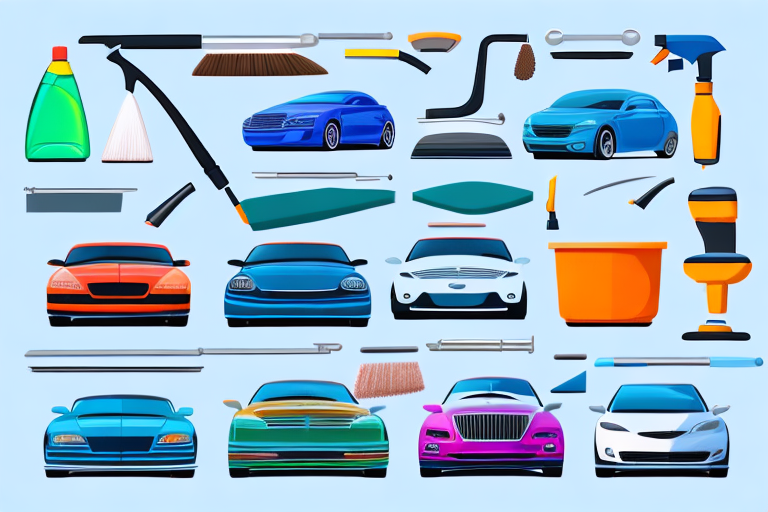 Several different types of car cleaning tools