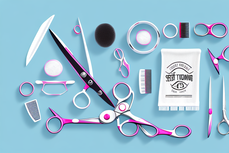 A pet grooming kit with scissors