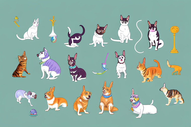 Various types of pets like dogs