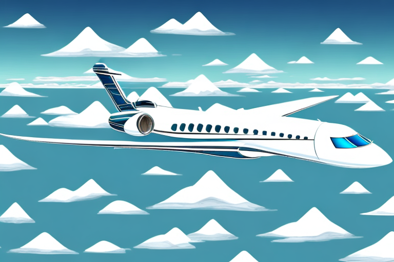 A luxurious private jet soaring high in the sky