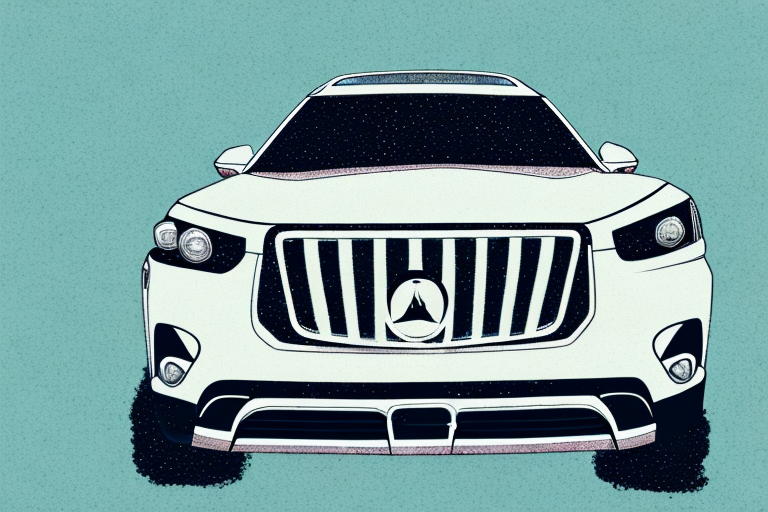 A luxury crossover vehicle parked in a large