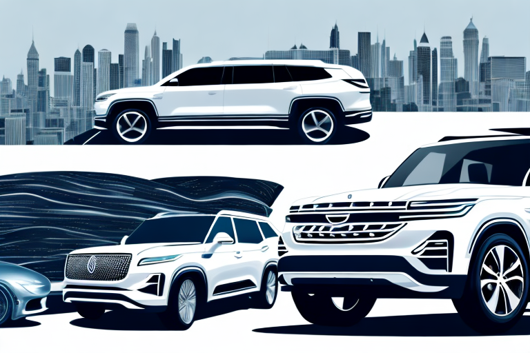 Several high-end suvs from different angles