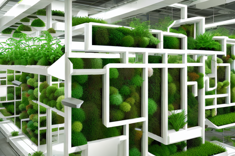 Three different types of modular indoor gardens
