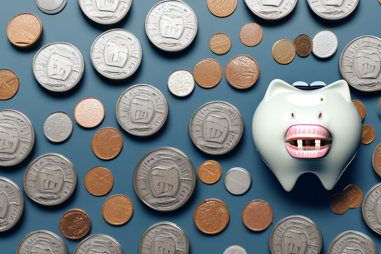 A dental implant made of coins