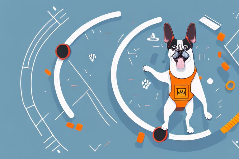 A dog wearing a training vest