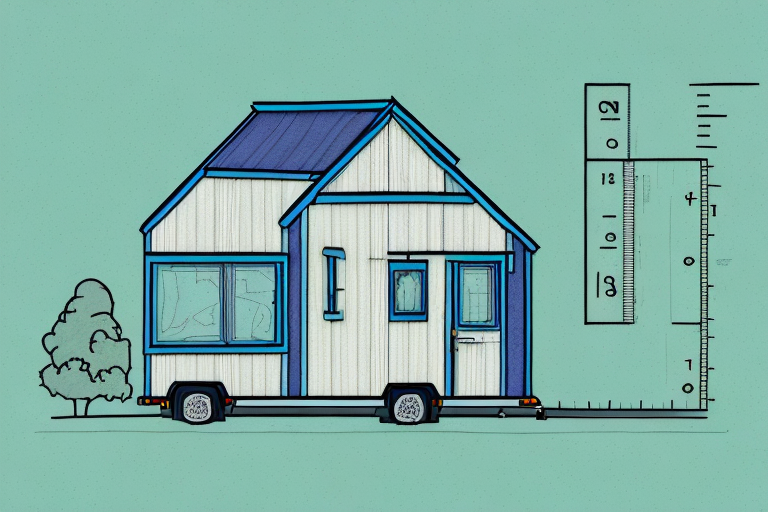 A tiny house with a ruler or measuring tape next to it