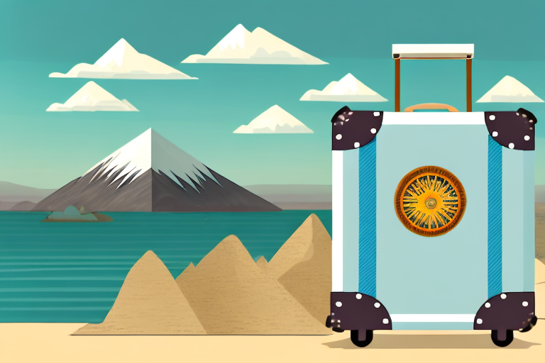 A suitcase adorned with travel stickers
