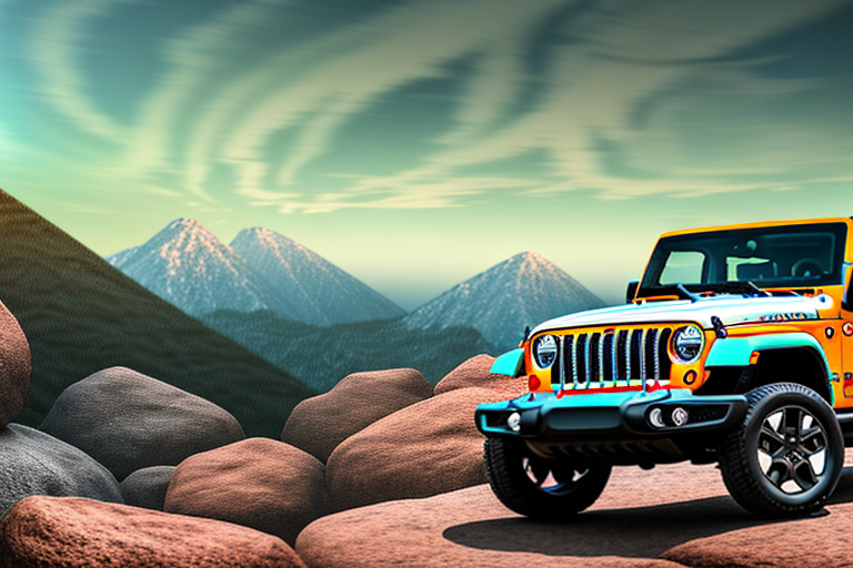 A 2023 jeep wrangler in a vibrant color