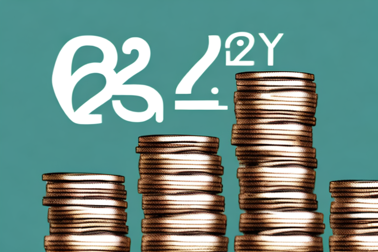 A stack of coins growing in size